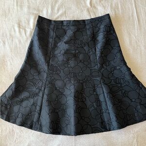 J. Crew Black Floral Mini Skirt